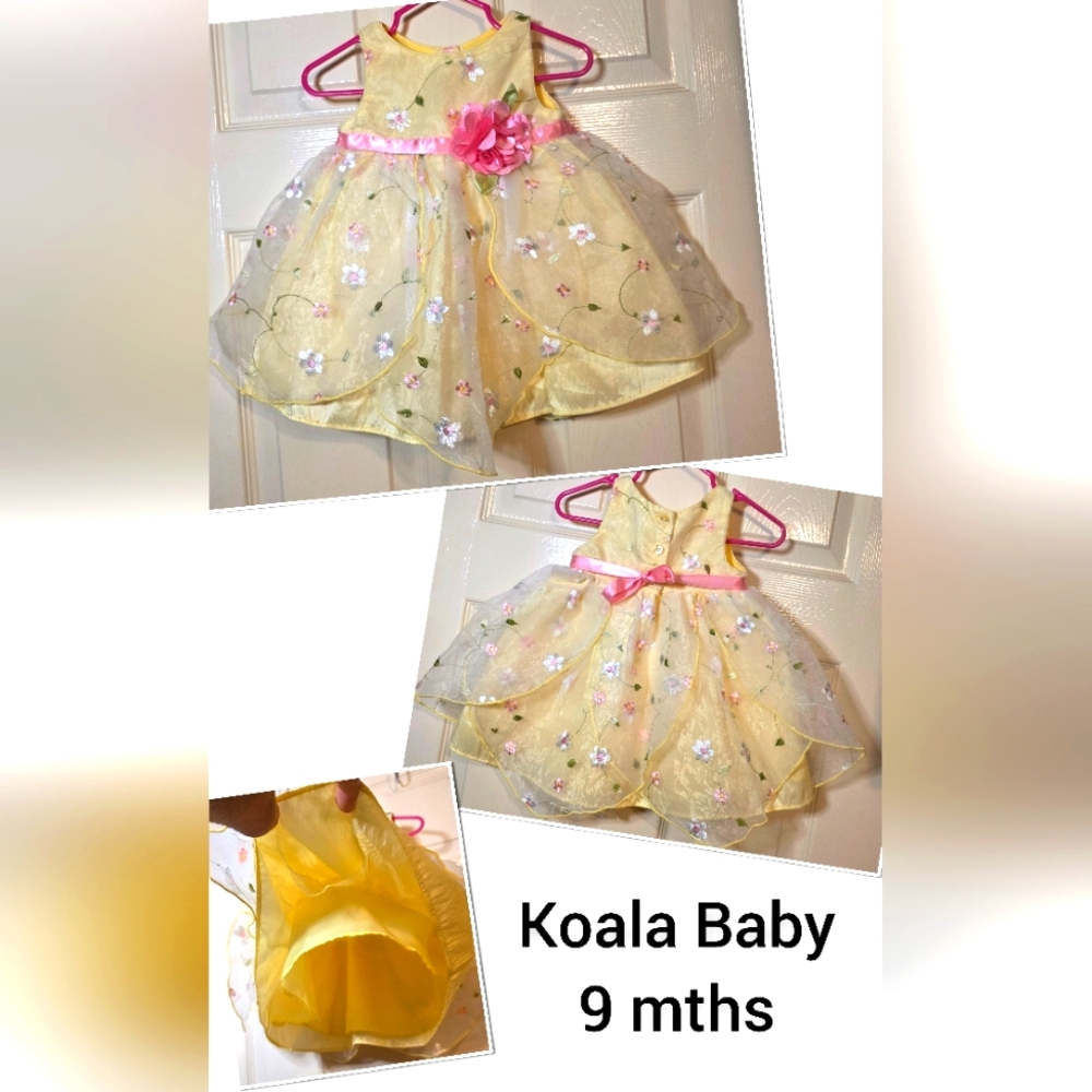 Koala Baby Yellow Floral Dress